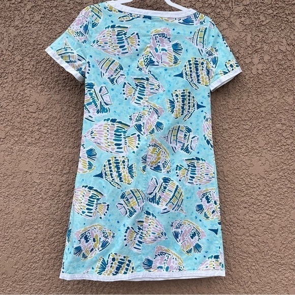 Tyler Boe Fish Print Dress with pockets Lilly Pulitzer Fun Beachy Inspired Style - Picture 5 of 15